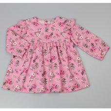 WF3728: Baby Girls Lined Floral Dress (12-24 Months)